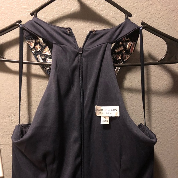 🆕 JACKIE JON 4 SLEEVELESS SHIRRED HALTER DRESS - Picture 8 of 8